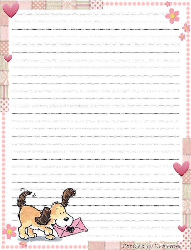 Красивые листы для письма любимому