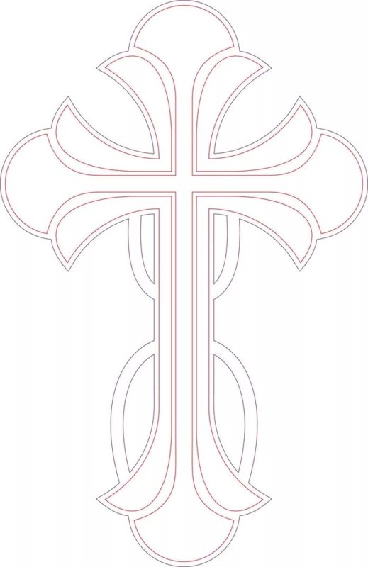 Крестик трафарет