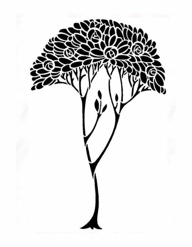 Трафарет "дерево"