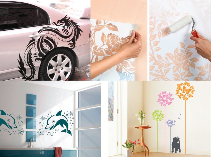 Трафарет из самоклеющейся пленки