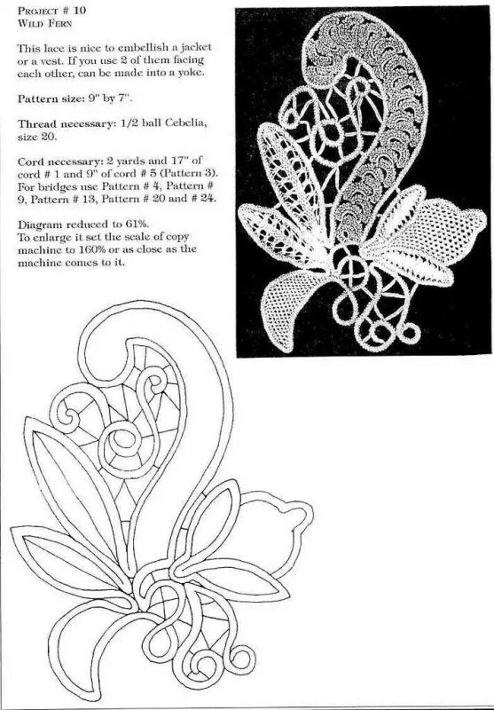 Схемы румынского шнуркового кружева