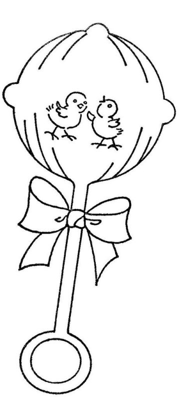 Трафарет погремушка для детей