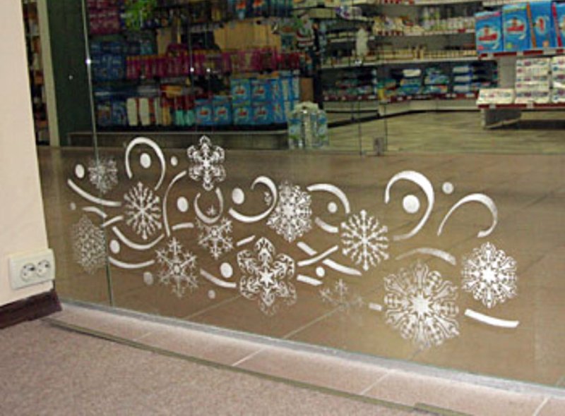 Роспись витрин