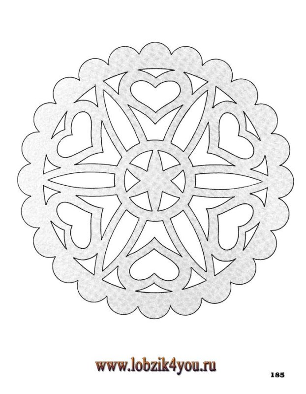 Круглый узор для выпиливания лобзиком