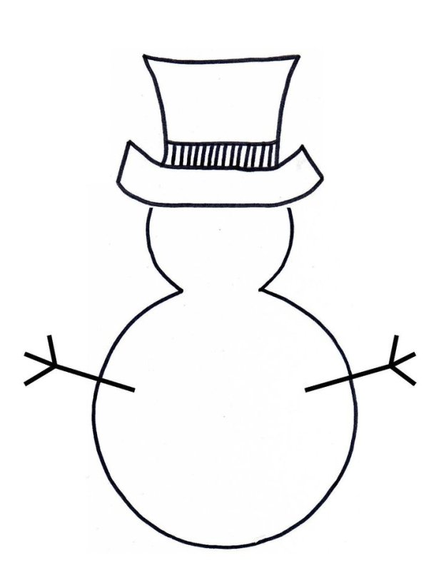 Аппликации "Снеговик"