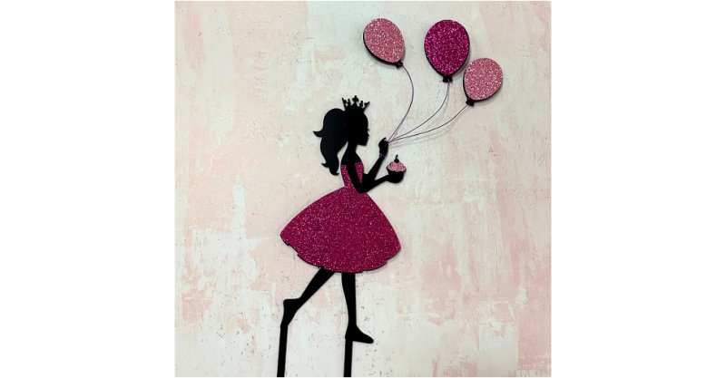 Топпер девушка с шарами