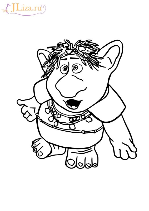 Тролли из холодного сердца раскраска