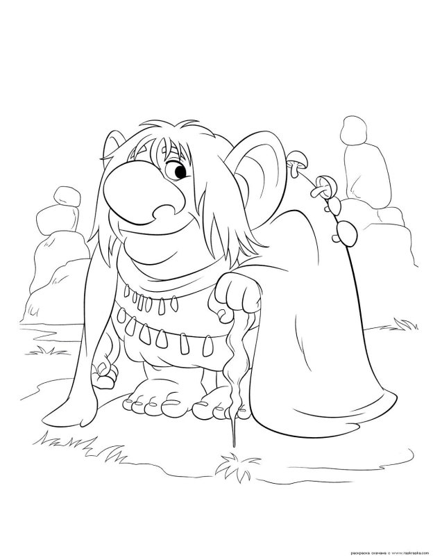 Раскраска Холодное сердце Тролли