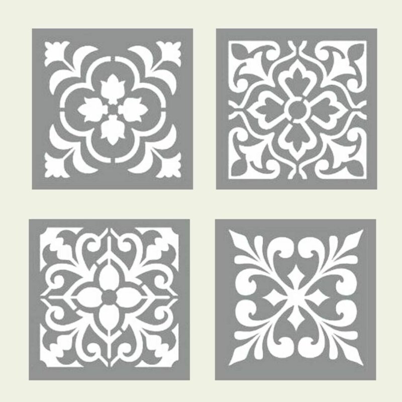 Трафарет плитка азулежу 10х10
