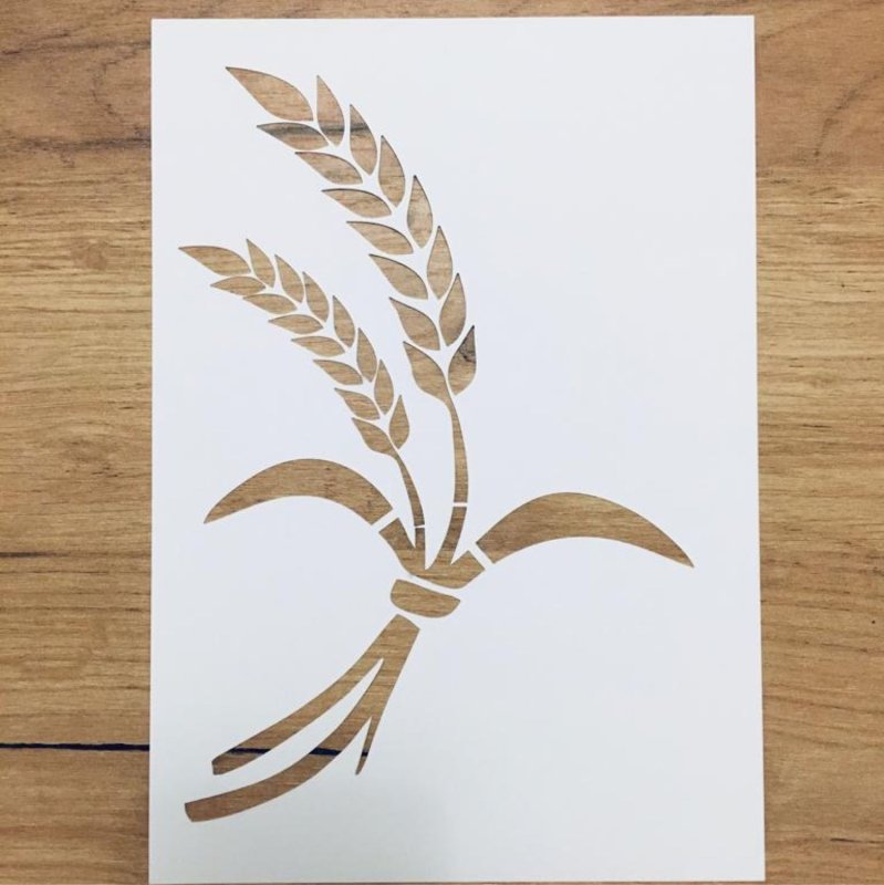 Колосок трафарет