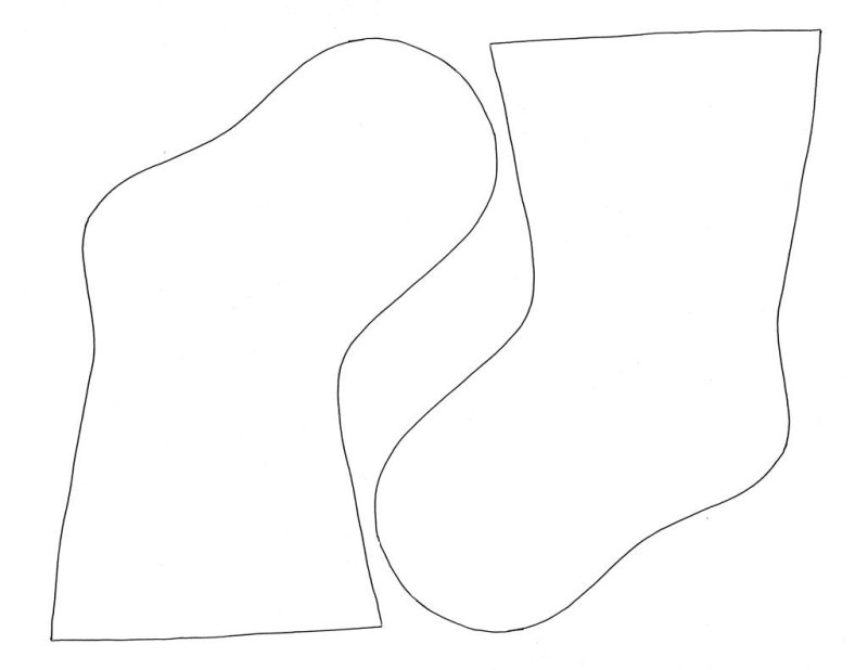 Новогодний сапожок шаблон