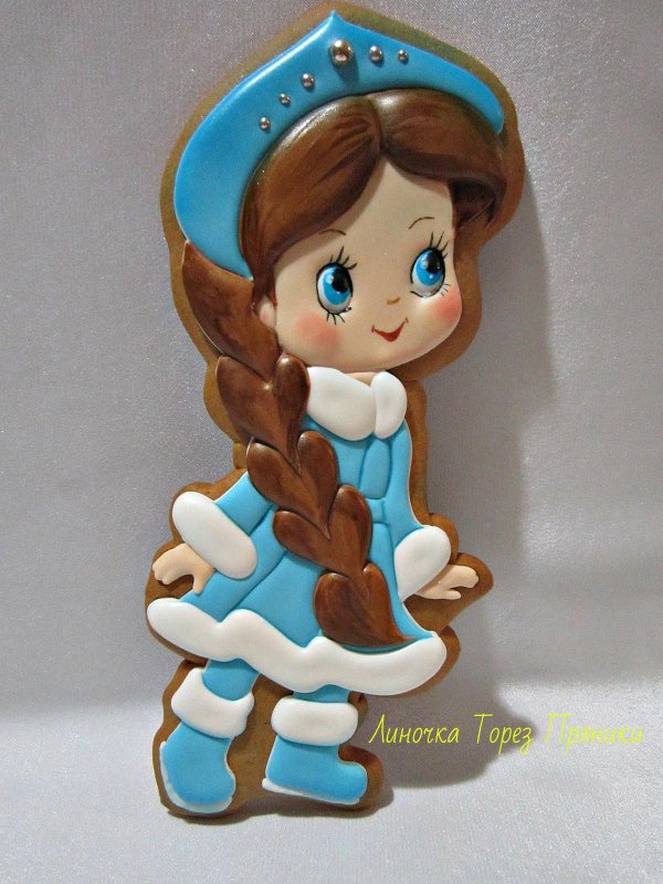 Украшение пряников снегурка