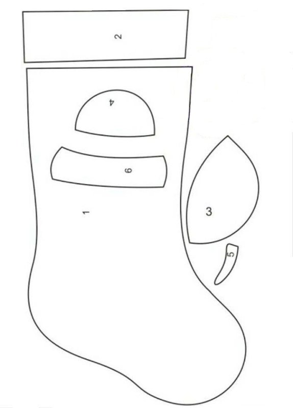 Сапожок на елку выкройка