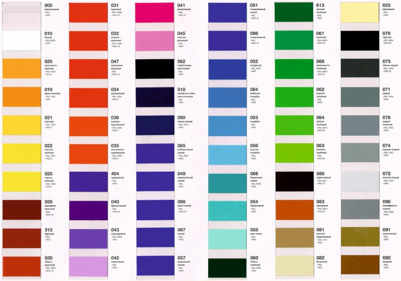 Пленка Oracal 641 цвета