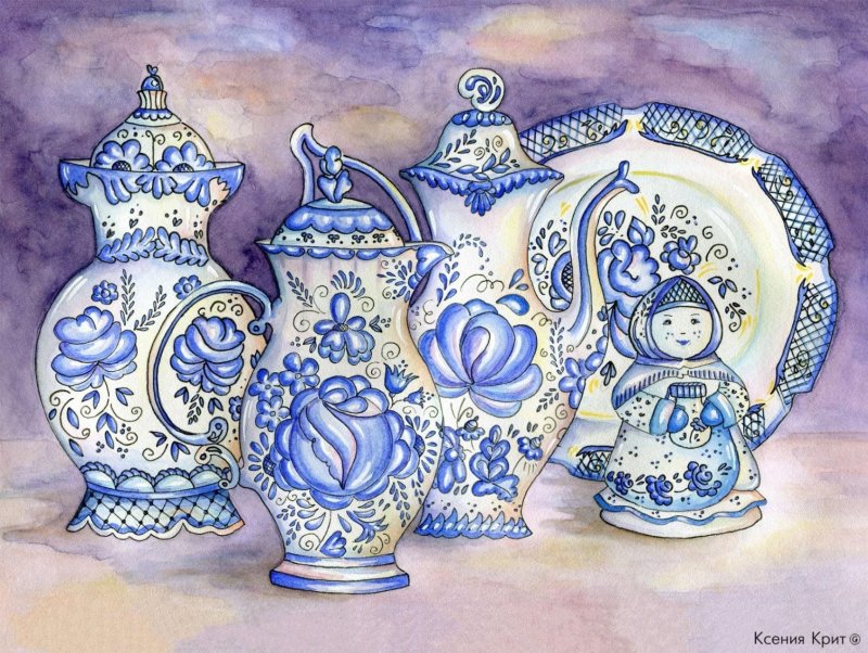 Чайник-кумган основа для росписи Гжель