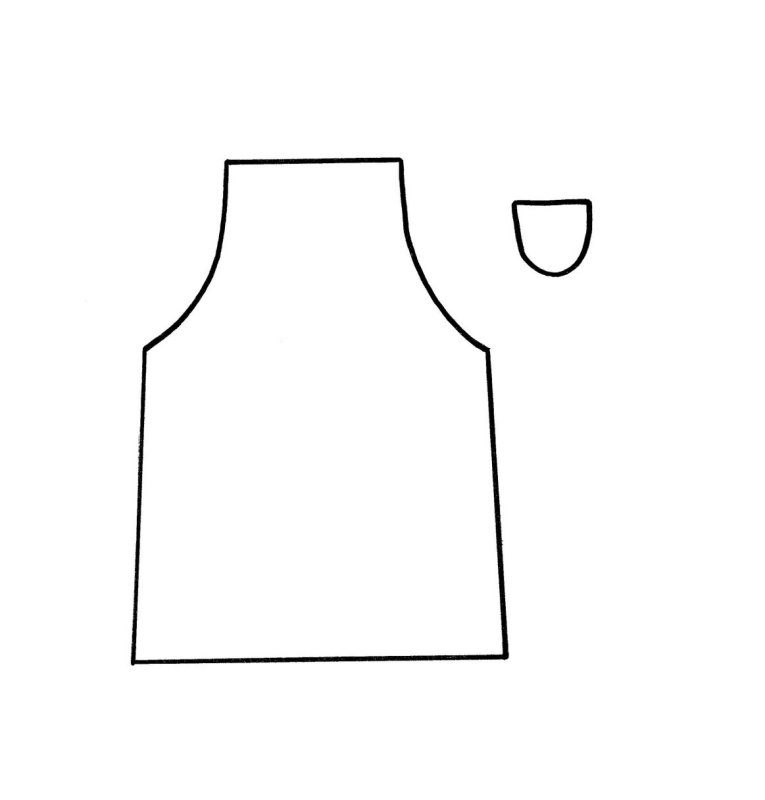 Шаблон фартука для рисования детям