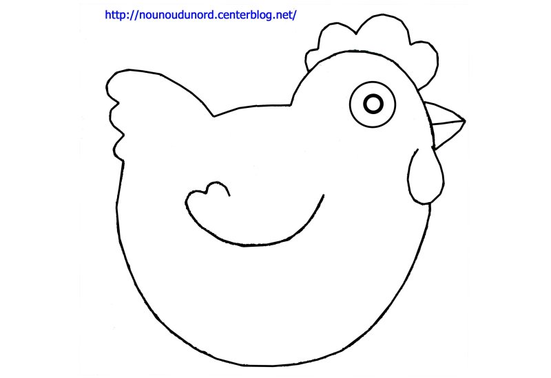 Шаблон курочки для аппликации