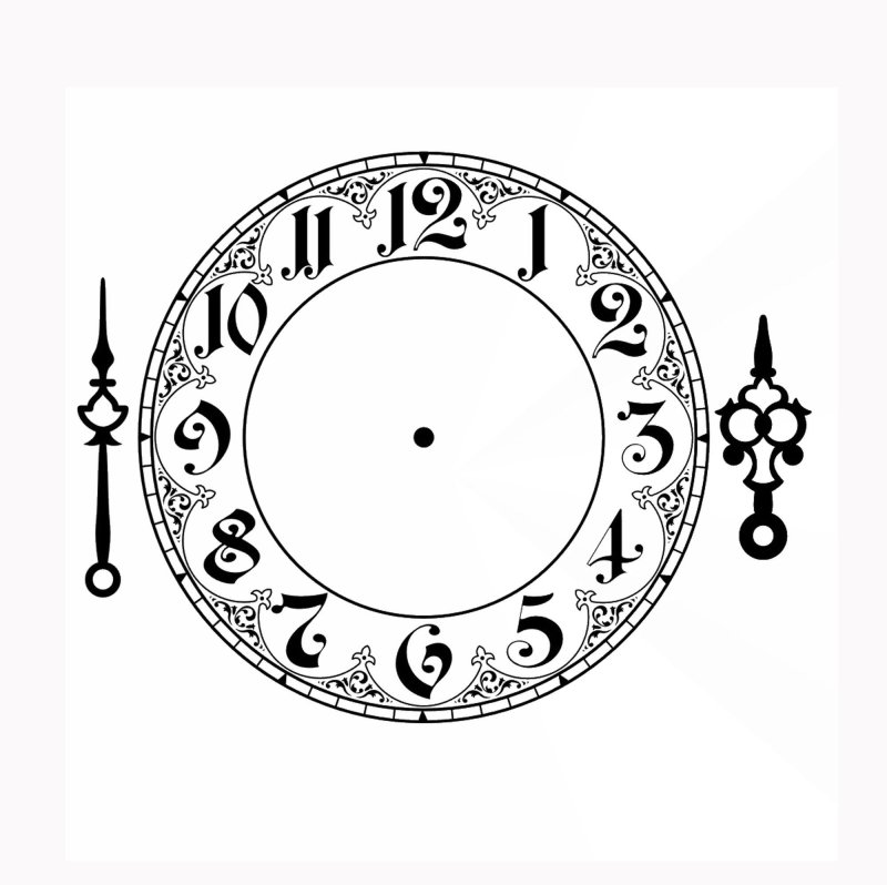 Трафарет часов