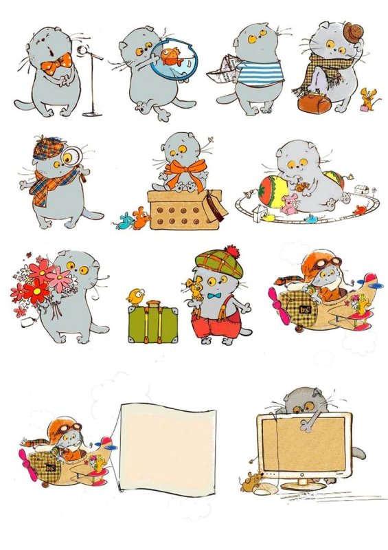 Рисунки котика Басика