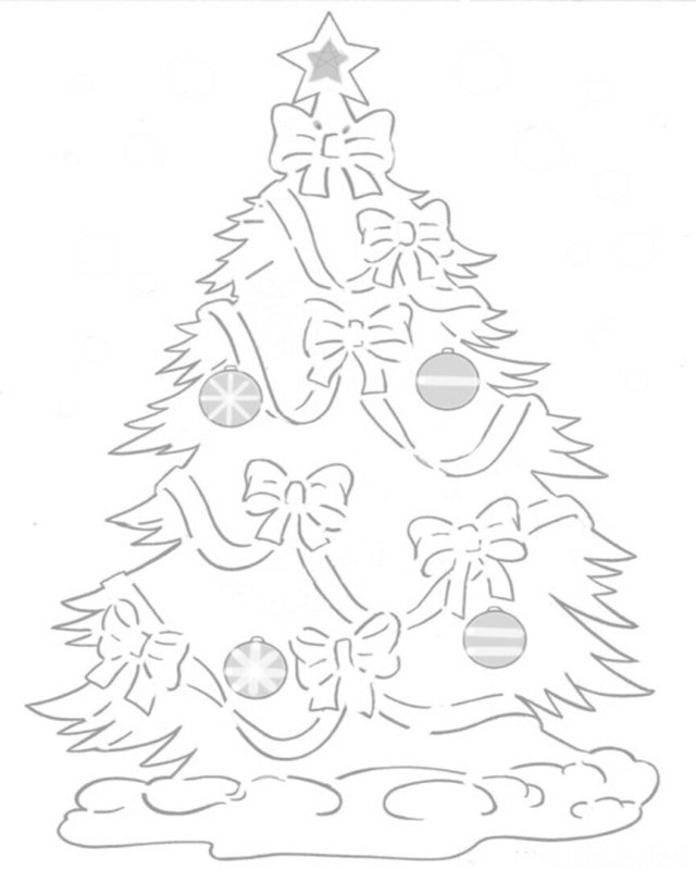 Вытынанки новогодние елка