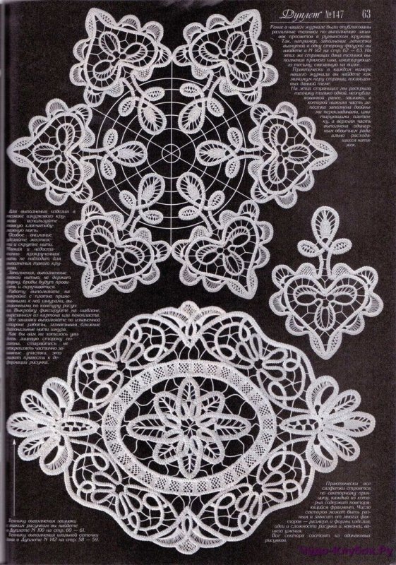 Узоры для румынского кружева