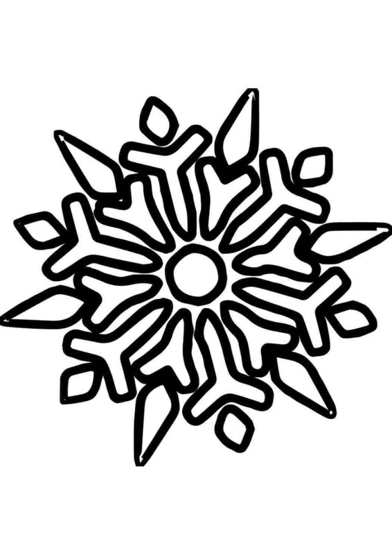 Снежинки картинки раскраски