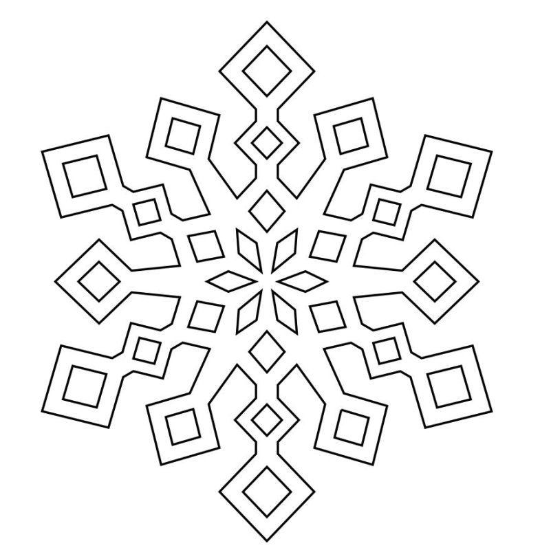 Трафарет «снежинки»