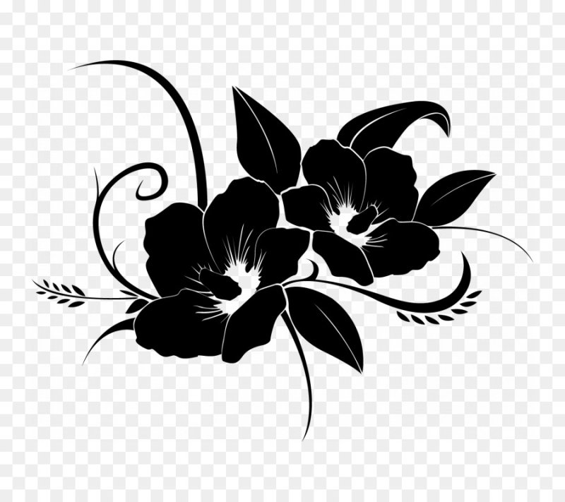 Силуэты цветов