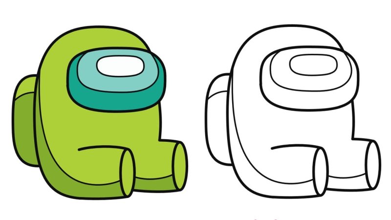 Амонг АС трафарет