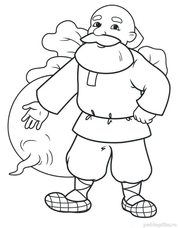 Дед раскраска