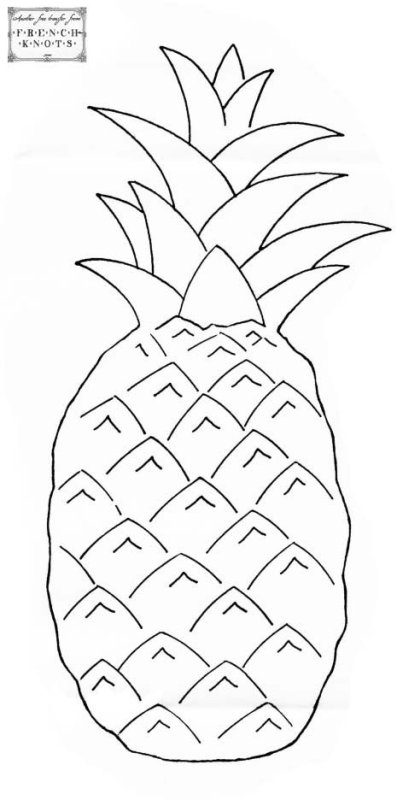 Ананас трафарет