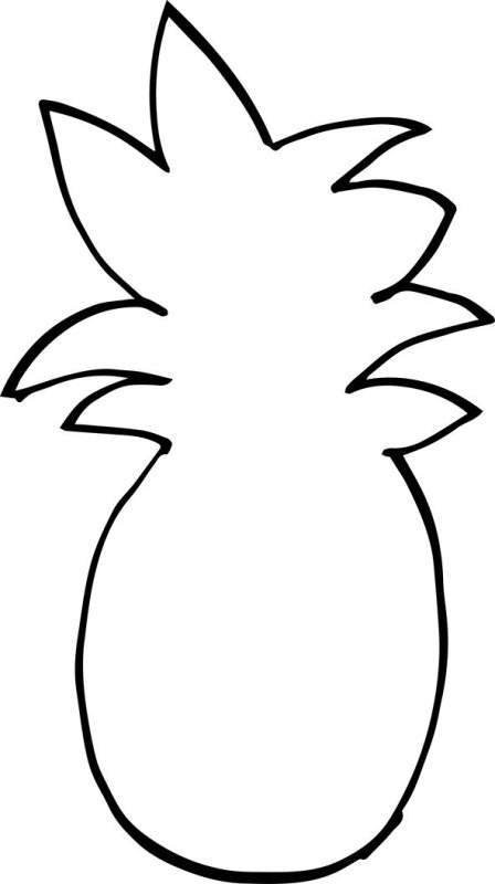 Трафарет ананаса для вырезания