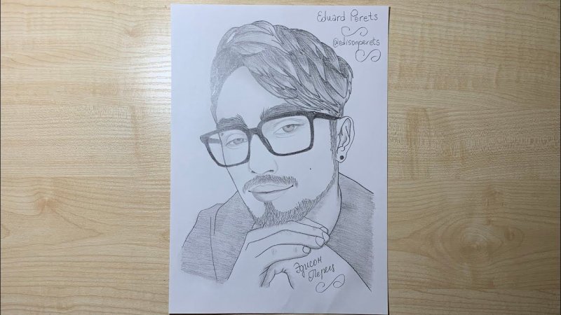 Рисунок карандашом Эдисон перец портрет