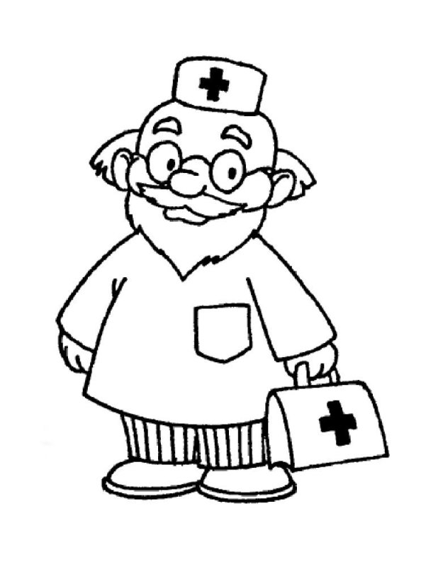 Доктор Айболит картинки для раскрашивания
