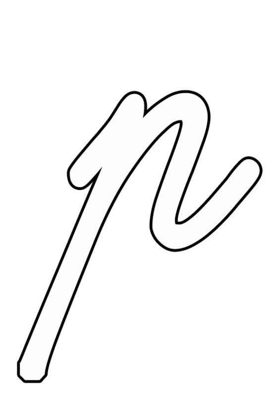 Трафарет прописных букв