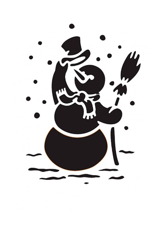 Зимние трафареты