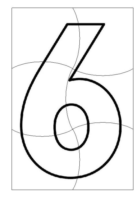 Цифра 6 макет для торта