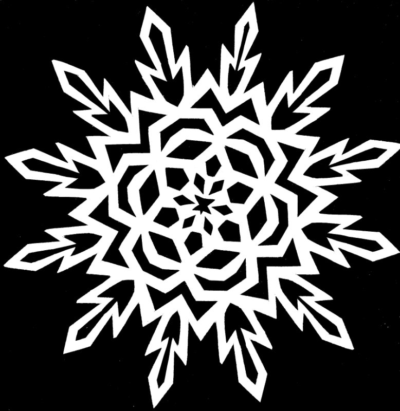 Трафарет «снежинки»