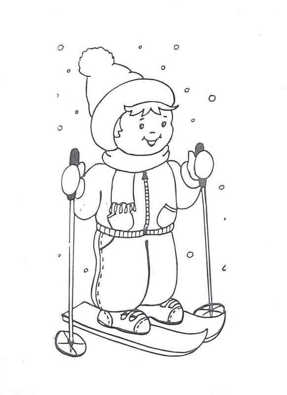 Зимние раскраски для малышей