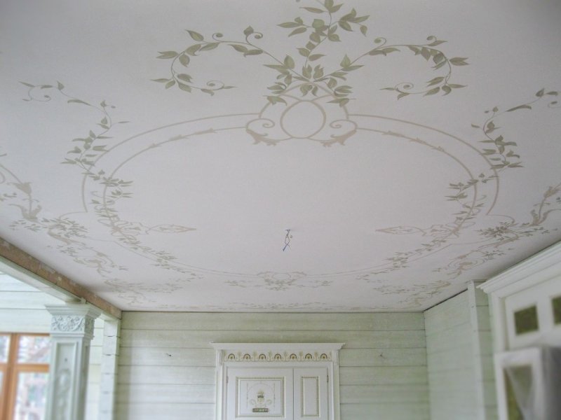 Альфрейная роспись потолка