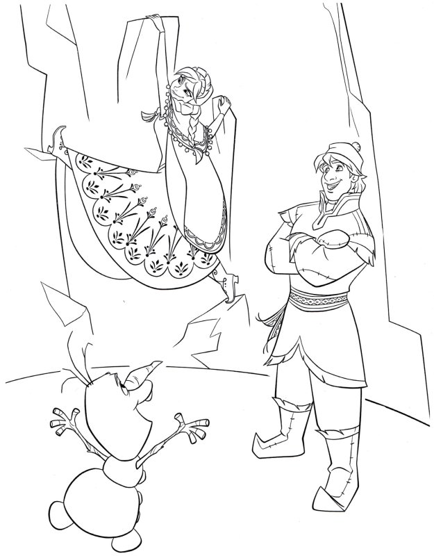 Анна и Кристофф раскраска