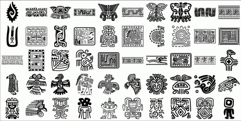 Орнаменты ацтеков Майя инков