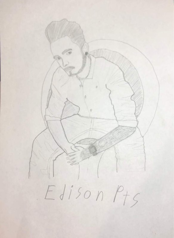 Эдисон рисунок карандашом для срисовки