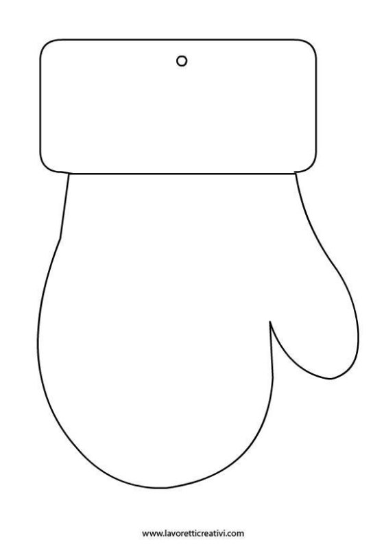 Трафарет варежки