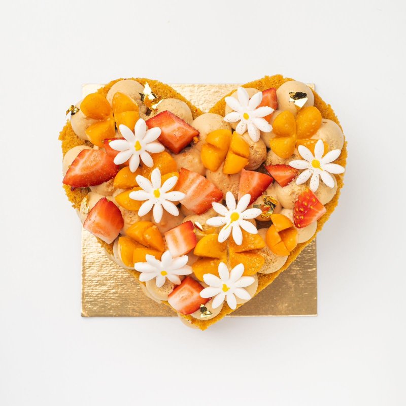 Трафарет для торта сердце из медовых коржей