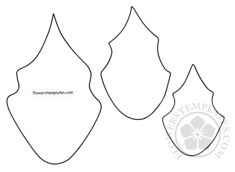 Лист пуансетии выкройка