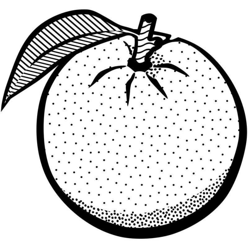 Апельсин трафарет