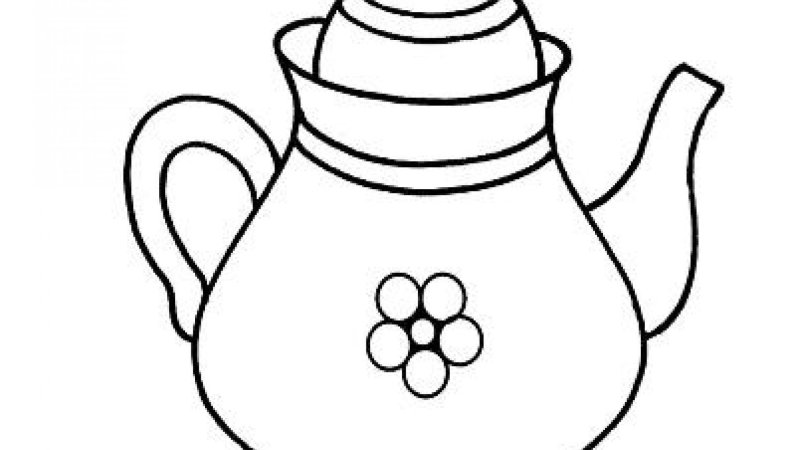 Чайник раскраска для детей