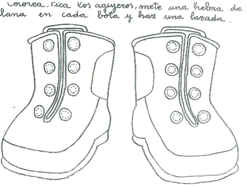 Трафарет ботинок