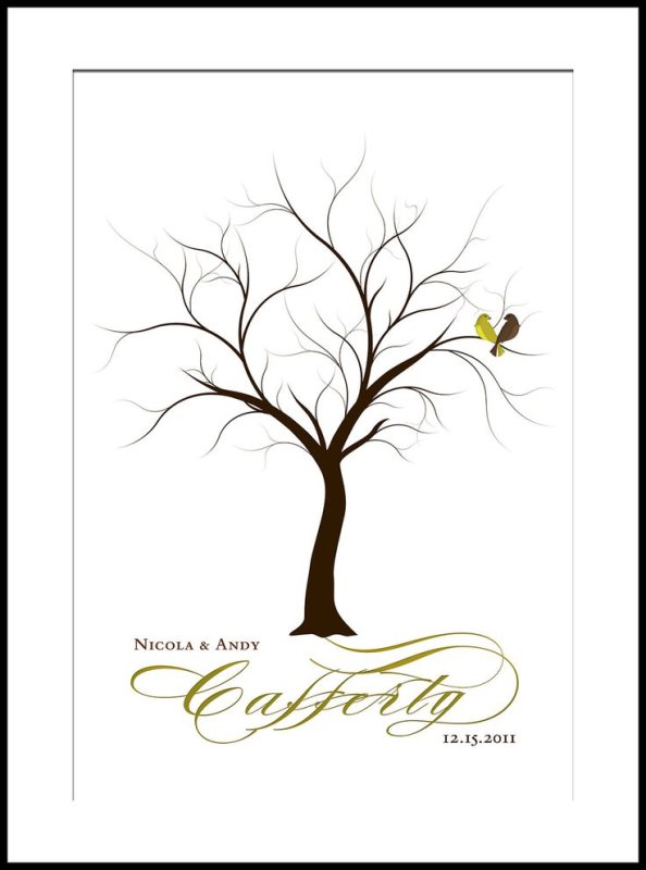 Макет дерево Отпечатки